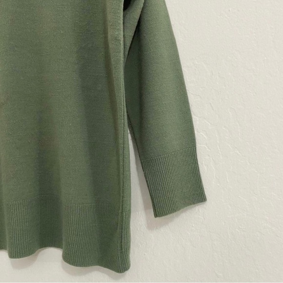 Chamir Original Vintage Men's 48 Green Deep V Neck Knit Sweater - Picture 4 of 7